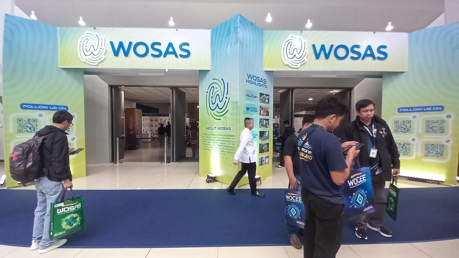 Entrance to the World of Safety and Security Expo (WOSAS) 2026 at SMX Convention Center, Manila